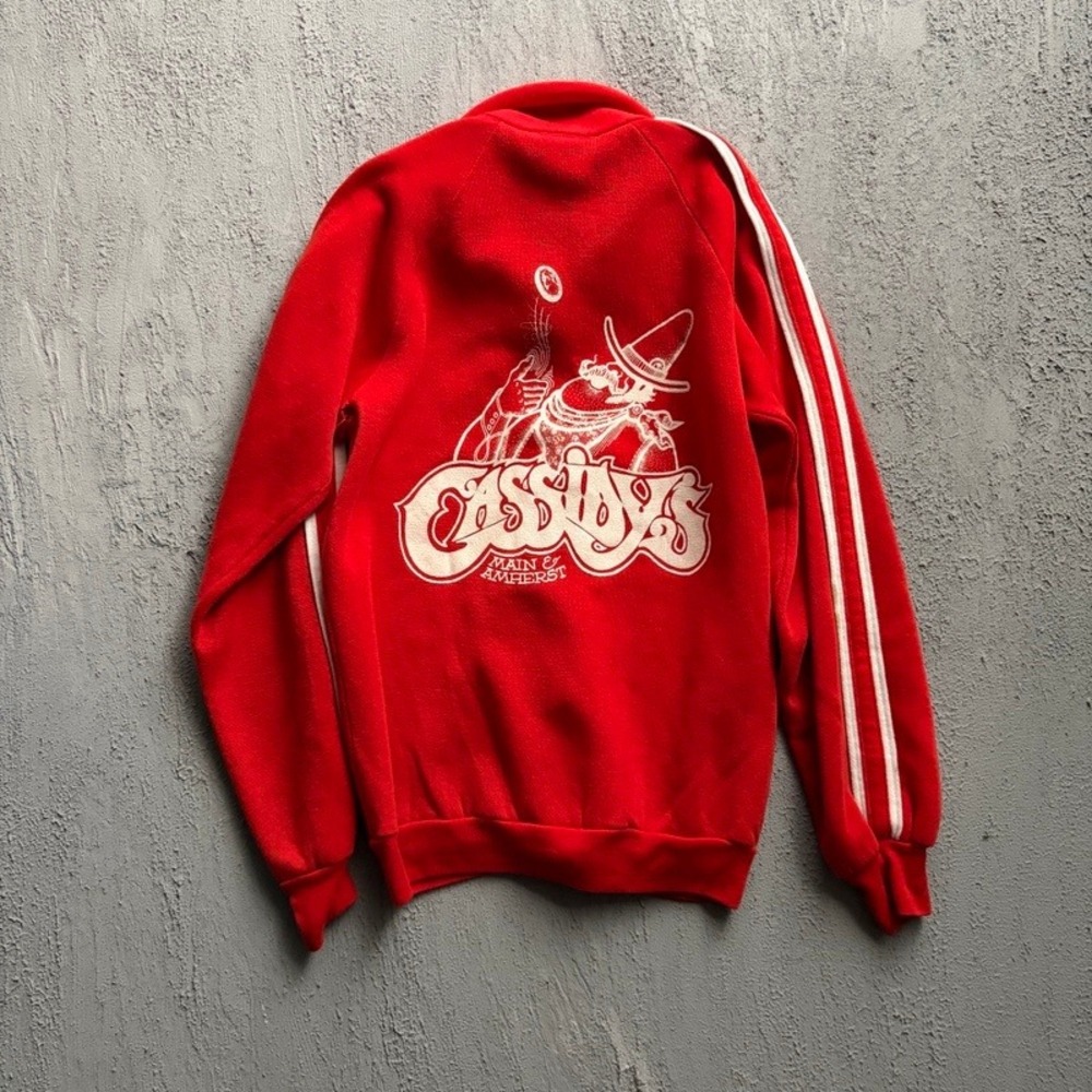 Vintage Sears Track Jacket Small Red 1970s Cassidy's Buffalo New York